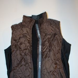 Serac Quilted Brown Fleece Lined Vest